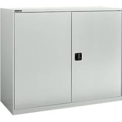 Draaideurkast Schäfer Shop Select MS-i 12412, plaatstaal, B 1200 x D 400 x H 1215 mm, 3 OH, lichtgrijs, tot 150 kg