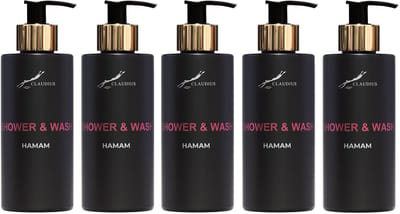 Shower & Wash Hamam 300 ml - gouden pomp - 5 stuks