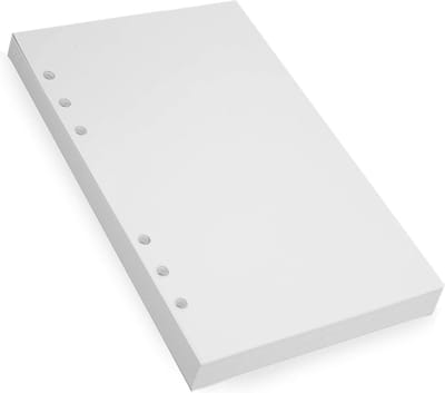 Vultera A5 navulling blanco – 6 gaten – 100 vellen ivoorwit papier – refill voor notitieboek & schetsboek