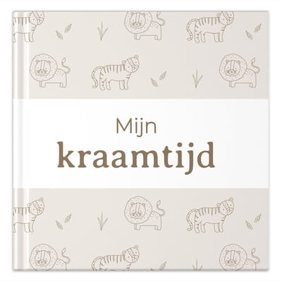 Fyllbooks - Kraambezoekboek - Invulboek Kraambezoek - African Animals - Ruimte voor 66 Gasten - Voor alle Gezinnen