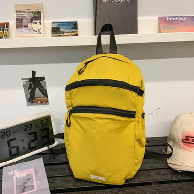 Mini Sac à Dos d'Alpinisme d'Extérieur Japonais à Séchage Rapide, Petit Sac d'École Décontracté pour Voyage, Sac de Cyclisme Léger et Imperméable pour Homme one size fits all jaune