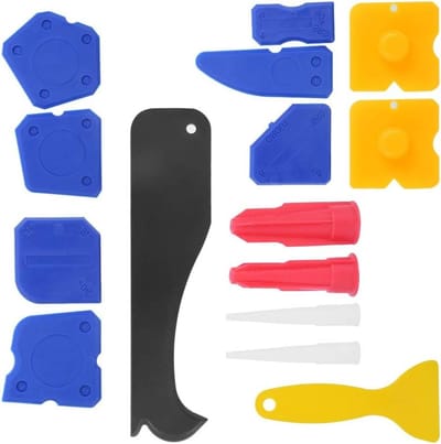 Kit Gereedschap Set - Kit Afwerker - Voegen Verfraaien - 15 Delige Set - 0-28mm Bereik - Grijs