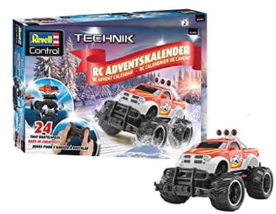 Adventskalender RC-truck voor knutselhoofdigen - cadeau voor Kerstmis, 24 dagen plezier