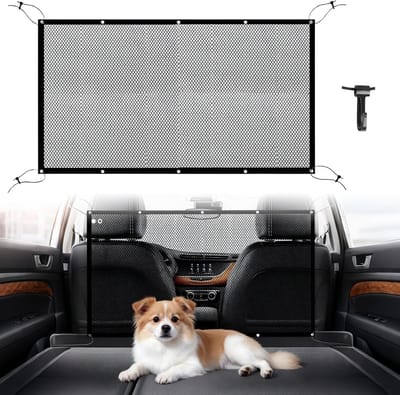 Hondenhekje Auto - Kofferbak Afscheiding - Veilig Vervoer - Verstelbaar Systeem - 110x75cm - Zwart