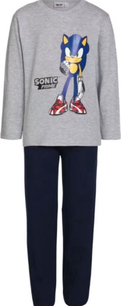 sonic pyjama - kind - sonic - lange mouw - maat 104/110 - Katoen