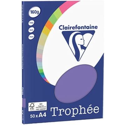 Clairefontaine Trophée - Paars - Kopieerpapier- A4 160 gram- 50 vellen