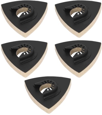 Dailygoods- Polijstpad Driehoekig Ontwerp - Polijstpads 80 mm - Polijstmiddel Wol - Gelegeerd Staal - Voor Staal/Chroom/Goud/Zilver - Polijstschijf