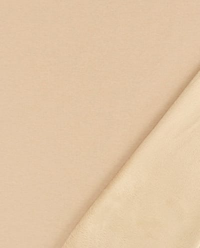 Alpen Fleece Stof Uni per Meter – Licht Beige – Warm & Zacht – Met Fleece Binnenkant – Voor Hoodies, Joggingbroeken & Loungewear