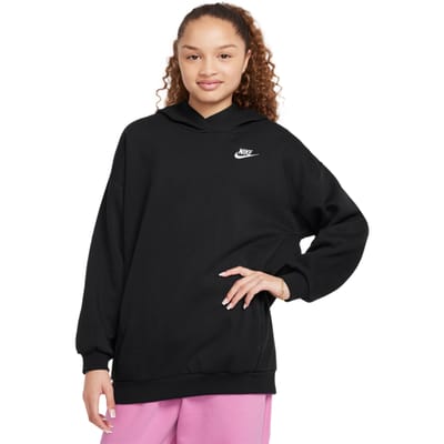 Nike fleece Hoodies Kinder - Zwart - Maat 122 - 128 CM - Katoen Jersey