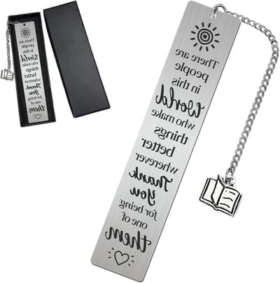 Stalen Boekenlegger voor Boekenliefhebbers - Grappige Cadeau met Hangertje voor Vrouwen en Mannen, Perfect voor Kerst, Verjaardag en Afstuderen