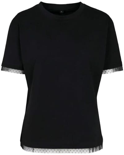 Build Your Brand - Laces Dames T-Shirt - Black maat 3XL