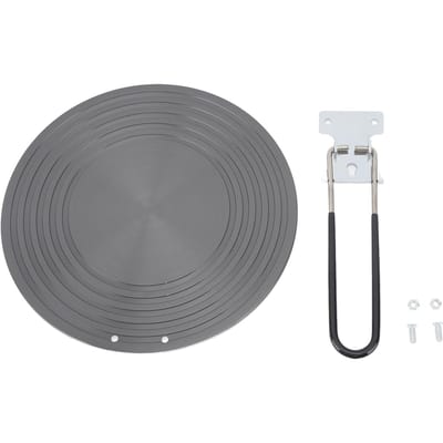 Warmtegeleidingsplaat van aluminiumlegering voor gasfornuis, opvouwbare stijl, 6 mm dik, 28 cm 28cm / 11.0in gray