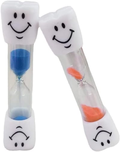 Twee Stuks Zandloper Tandborstel Set, Kleurrijke Zandloper voor Kinderen, Tandverzorging en Speelgoed Timer