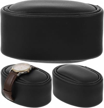 Elegante Horloge Kussen voor Bewaring en Presentatie van Horloges - Set van 3 Stuks, Ideaal voor Luxe Horloges en Armbanden, Hoogwaardige Lederen Afwerking
