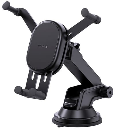Baseus Stable - Auto Telefoonhouder - Grawitacyjny Mechanisme - Inductief Laden 15W - Zwart