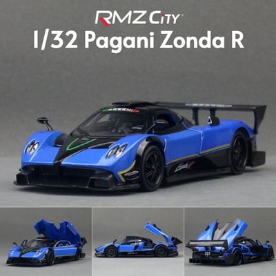 1/32 Pagani Zonda R Speelgoedauto Model Rmz City Diecast Metaal Miniatuur Super Sport Geluid & Licht Collectie Pull Back Cadeau Voor Jongens