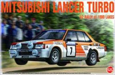 NuNU Modelbouwpakket Auto - 24018 Mitsubishi Lancer Turbo 82 - Rally of 1000 Lakes Plastic - 1:24 - Modelbouw