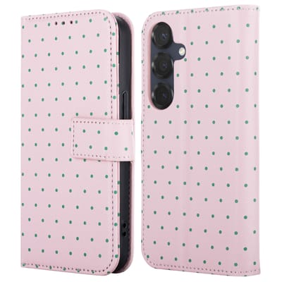 imoshion Hoesje - Geschikt voor Samsung Galaxy S25 - Design Bookcase smartphone - Happy Dots