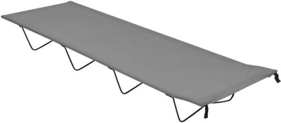 Campingbed - Veldbed Opvouwbaar - Kamperen Vakantie - Stabiel Staal Frame - 180x60x19 cm - Grijs