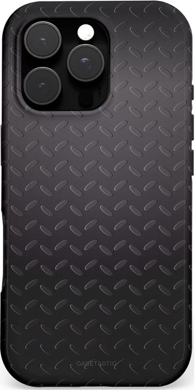 Casetastic hoesje geschikt voor Apple iPhone 16 Pro - MagSafe - Dubbellaagse bescherming - Geometaal - Fashion Case - Zwart