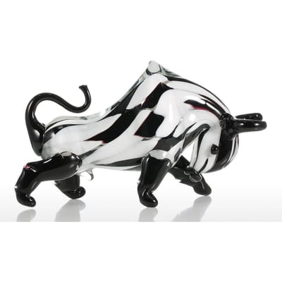 Tooarts Zwart-Wit Koe Glazen Beeld Home Decor Dierlijk Ornament Cadeau Ambachtelijke Decoratie