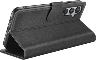 Zanae, Hoesje geschikt voor Galaxy M35 - Wallet Case met Stand & Magneetsluiting, Zwart