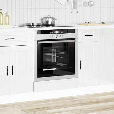 vidaXL - Ovenkast - "Porto" - bewerkt - hout - hoogglans - wit
