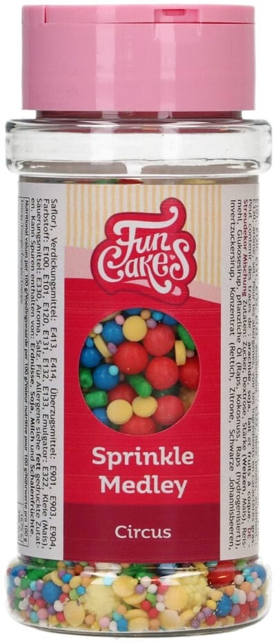 FunCakes Sprinkle Medley - Circus - 65g - Eetbare Taartdecoratie