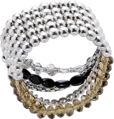 Behave - Rekarmband met mix van kralen - trendy voor casual looks