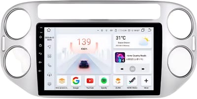Autoradio met bluetooth - Carplay - Voor VW Volkswagen Tiguan 1 NF (2006-2016) - Geschikt voor Apple en Android - Stereo - Navigatie - Navigatiesysteem auto - 8GB 128GB