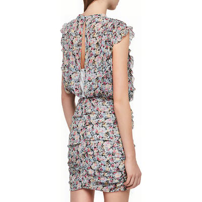 AllSaints Hali Sketch Dress Violet Maat: 32 | Mini Jurken Outlet | Dames | Roze