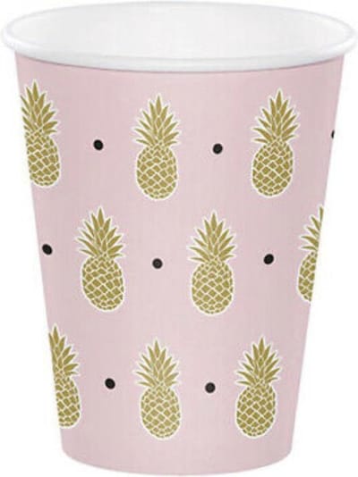 Ananas bekers roze