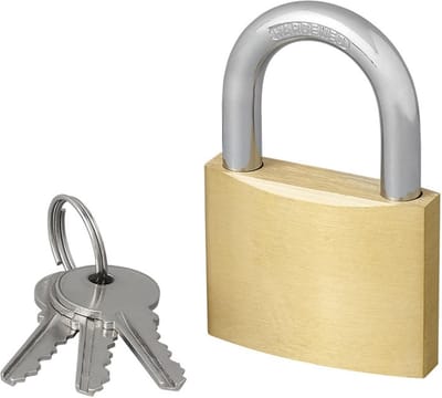 ProPlus Hangslot - Messing - Inclusief 3 sleutels - 50 mm - Goud en zilver