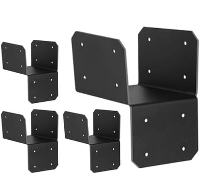 Paaldragers Hout - Balkschoen Verbinding - Terras Bouwen - Hoge Belasting - 4 Stuks - Meerkleurig