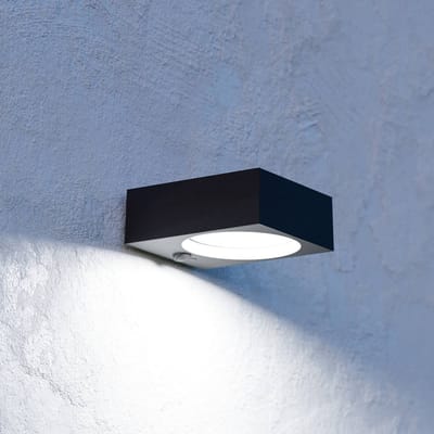 EGLO Darfano Wandlamp Buiten - Sensor - SOLAR - 14.5 cm - Zwart - Dimbaar