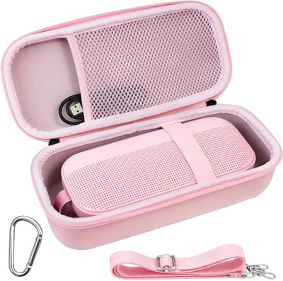 Draagbare Hard Case voor Bluetooth Speaker - Bescherming voor SoundLink Flex - Roze, Ideaal voor Reizen en Opslag