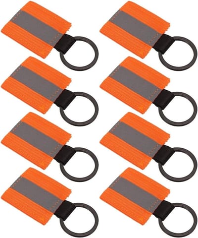 Reflecterende hangers - set van 8 voor schooltas, rugzak, hardlopen en fietsen - verhoog de veiligheid in het donker met hoogwaardig reflecterend materiaal.