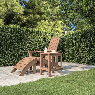 vidaXL - Tuintafel - Adirondack - 38x38x46 - cm - HDPE - bruin