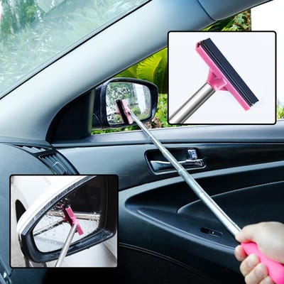 Raamwisser auto, telescopische spiegelwisser, achteruitkijkspiegelwisser, douchewisser badkamerwisser, uitzettingslengte bedraagt tot 98 cm