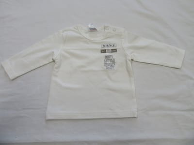 Dirkje - Unie - T- shirt lange mouw - Gebroken wit - BABY Soft Little Sweet - 3 maand 62