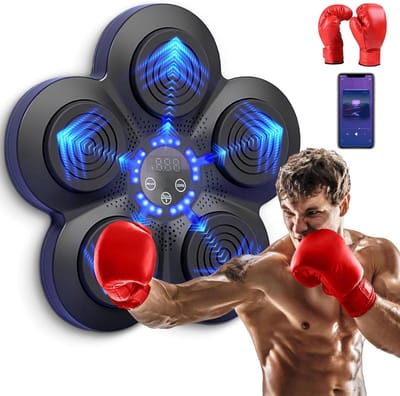 Muziek Boksmachine - Elektronische Bokstrainer - Thuis Sporten - Met Bluetooth Connectie - 33x33x37cm - Zwart