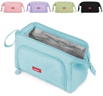 Groot Etui voor Meisjes en Vrouwen - Ruimte voor Schoolspullen en Kantoorbenodigdheden - Blauw