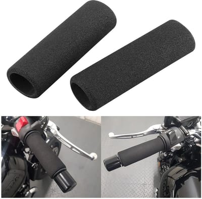 Dailygoods- Motorhandvatten 2 stuks - Schuimstof stuurhoes - Antitrilling - Comfortabel - Zacht - Binnendiameter 27/31 mm - Handgrepen