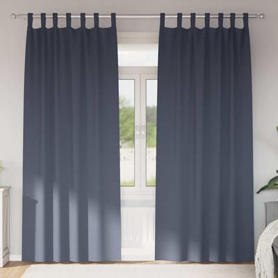 vidaXL Zwart-out Gordijnen met Ringen 2 st Antraciet 225 x 140 cm