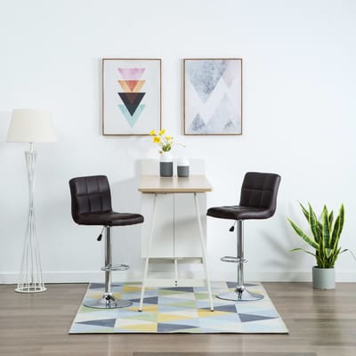 vidaXL - Barstoelen - 2 - st - kunstleer - bruin
