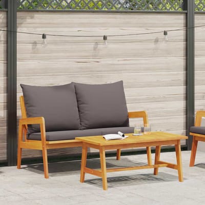 vidaXL - 2 - st - Bistroset - Massief - Acacia - Hout - Olie - Natuurlijk