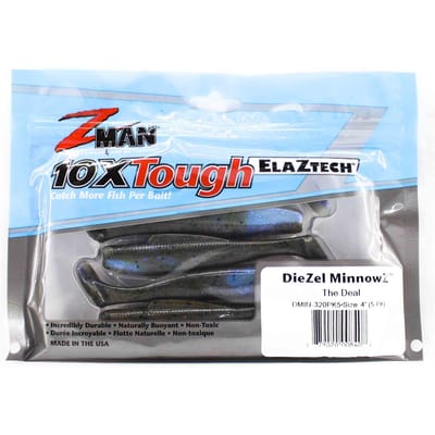 Zman Zacht Kunstaas Diezel MinnowZ 4 Inch 5/Pack De Deal (8408)