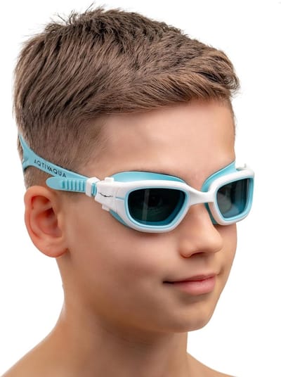 Zwemgoggles voor Kinderen - Brede Kijkhoek, UV Bescherming, Antikondens, Lekvrij