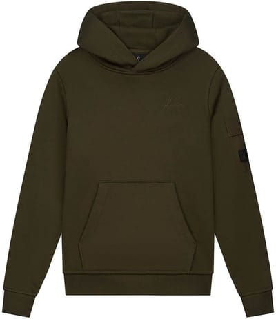 Malelions winter hoodie jongens - groen - nylon, zak