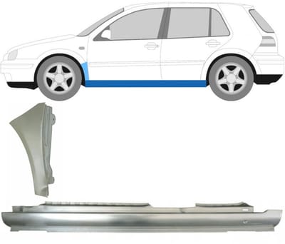 Volledige dorpel + reparatiepaneel voorste spatbord voor Volkswagen Golf 4 97-06